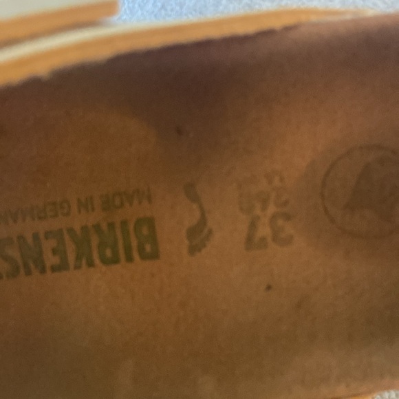 Birkenstock Florida Fresh Birkibuc Sandals Latte Beige/Beige Sz 37 Narrow Vegan - Picture 6 of 6